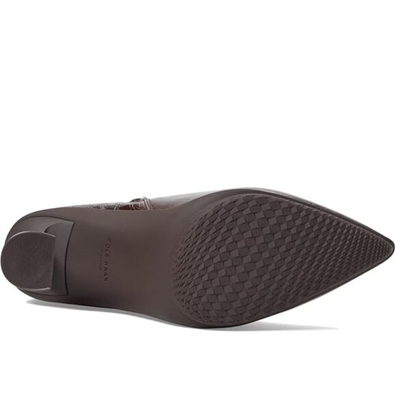 NWT Cole Haan Grand Ambition York Bootie Brown Croc Leather Ankle Boots size 7.5 - Picture 6 of 14